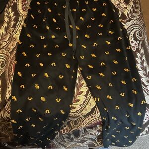 True Religion Black and Gold soft pajama Pants
